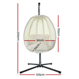 NNEDSZ Outdoor Furniture Egg Hammock Porch Hanging Pod Swing Chair with Stand