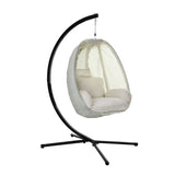 NNEDSZ Outdoor Furniture Egg Hammock Porch Hanging Pod Swing Chair with Stand
