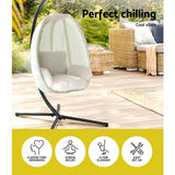 NNEDSZ Outdoor Furniture Egg Hammock Porch Hanging Pod Swing Chair with Stand