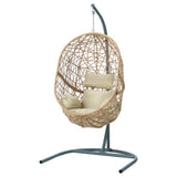 NNEDSZ Swing Chair Egg Hammock With Stand Outdoor Furniture Wicker Seat Yellow