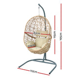 NNEDSZ Swing Chair Egg Hammock With Stand Outdoor Furniture Wicker Seat Yellow