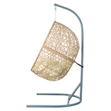 NNEDSZ Swing Chair Egg Hammock With Stand Outdoor Furniture Wicker Seat Yellow