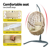 NNEDSZ Swing Chair Egg Hammock With Stand Outdoor Furniture Wicker Seat Yellow