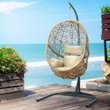 NNEDSZ Swing Chair Egg Hammock With Stand Outdoor Furniture Wicker Seat Yellow