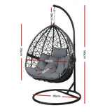 NNEDSZ Outdoor Hanging Swing Chair - Black