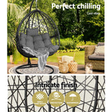 NNEDSZ Outdoor Hanging Swing Chair - Black