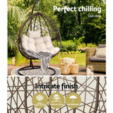 NNEDSZ Outdoor Hanging Swing Chair - Brown