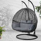 NNEDSZ Outdoor Double Hanging Swing Chair - Black