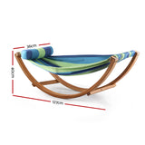 NNEDSZ Kids Timber Hammock Bed Swing - Blue