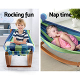 NNEDSZ Kids Timber Hammock Bed Swing - Blue