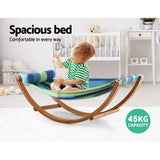 NNEDSZ Kids Timber Hammock Bed Swing - Blue