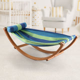 NNEDSZ Kids Timber Hammock Bed Swing - Blue