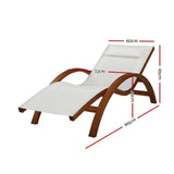 NNEDSZ Outdoor Wooden Sun Lounge Setting Day Bed Chair Garden Patio Furniture