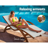 NNEDSZ Outdoor Wooden Sun Lounge Setting Day Bed Chair Garden Patio Furniture