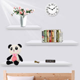 NNEDPE 3pcs Wall Floating Shelf Set Bookshelf Shop Display White