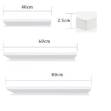 NNEDPE 3pcs Wall Floating Shelf Set Bookshelf Shop Display White