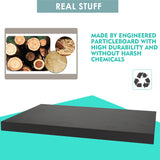 NNEDPE 3pcs Wall Floating Shelf Set Bookshelf Shop Display Black