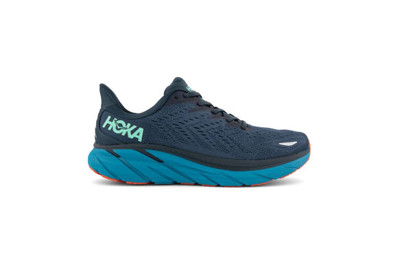 NNEKG One One Mens Clifton 8 Wide Running Shoe (Outer Space Vallarta Blue Size 9.5 US)