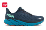 NNEKG One One Mens Clifton 8 Wide Running Shoe (Outer Space Vallarta Blue Size 11 US)