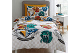 NNEKG Harry Potter Grid Kids Single Reversible Quilt Cover Set