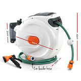 NNEDSZ Retractable Hose Reel 20M Garden Water Spray Gun Auto Rewind