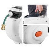 NNEDSZ Retractable Hose Reel 30M Garden Water Brass Spray Gun Auto Rewind