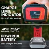NNEMB 40V 63cm Cordless Electric Hedge Trimmer Kit-with Battery and Fast Charger