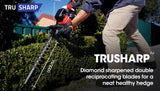 NNEMB 24cc 2-Stroke Petrol Hedge Trimmer-TruSharp Blade-Swivel Handle