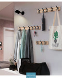 NNEOBA Fashion Style Bedroom Furniture Coat Rack Clothes Hanger Hooks Living Room Closet Bamboo Hat Racks Coat Hanger Wall Hook