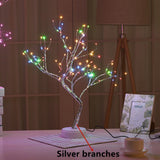 NNEOBA LED Night Lights Mini Christmas Tree Table Lamp Garland Fairy String Light Kid Gifts Home Indoor Room Decor Christmas Decoration
