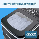 NNEMB 2L Portable Ice Cube Maker Machine Automatic with Control Panel-Black