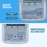 NNEMB 2L Portable Ice Cube Maker Machine Automatic with Control Panel-Green