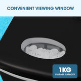 NNEMB 3.2L Portable Ice Cube Maker Machine Automatic with LCD Control Panel-Black