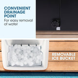 NNEMB 3.2L Portable Ice Cube Maker Machine Automatic with LCD Control Panel-Black