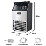 NNEMB Commercial Ice Cube Maker Machine Automatic with LCD Screen