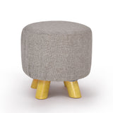NNEDPE Luxury Chic Wooden Footstool Ottoman Dark Grey