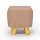 NNEDPE Luxury Chic Wooden Footstool Ottoman Beige