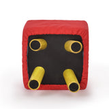 NNEDPE Luxury Chic Wooden Footstool Ottoman Red