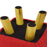 NNEDPE Luxury Chic Wooden Footstool Ottoman Red
