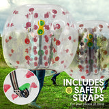 NNEDPE 1.2m Inflatable Bumper Ball Body Bubble Outdoor Transparent - Red