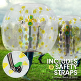 NNEDPE 1.2m Inflatable Bumper Ball Body Bubble Outdoor Transparent - Yellow