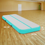 NNEDPE 3m x 1m Air Track Inflatable Gymnastics Tumbling Mat - Green