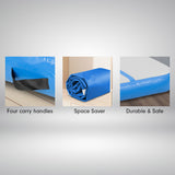 NNEDPE 4m x 1m Air Track Inflatable Gymnastics Tumbling Mat - Blue