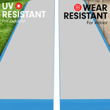 NNEDPE 5m x 1m Air Track Inflatable Gymnastics Tumbling Mat - Blue