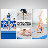 NNEDPE 5m x 1m Air Track Inflatable Gymnastics Tumbling Mat - Blue