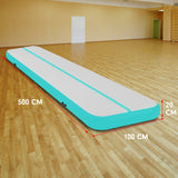 NNEDPE 5m x 1m Air Track Inflatable Gymnastics Tumbling Mat - Green