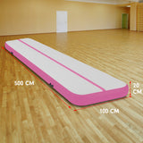 NNEDPE 5m x 1m Air Track Inflatable Gymnastics Tumbling Mat - Pink