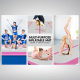 NNEDPE 5m x 1m Air Track Inflatable Gymnastics Tumbling Mat - Pink