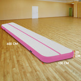 NNEDPE 6m x 1m Air Track Inflatable Gymnastics Tumbling Mat - Pink