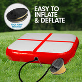 NNEDPE 1m  Air Track Block Tumbling Mat Gymnastics Exercise - Red